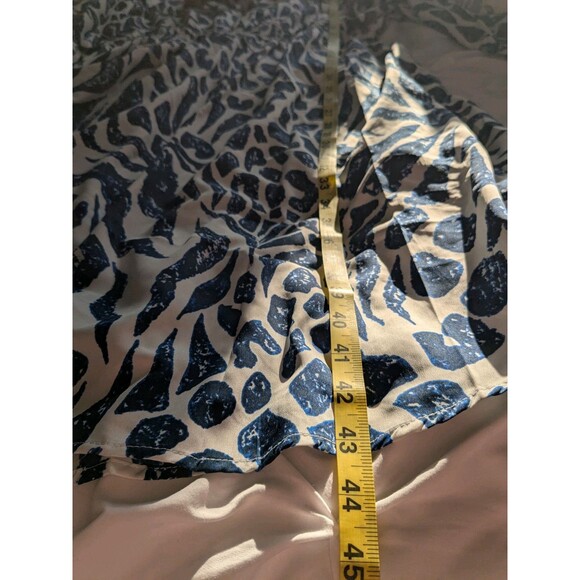 Girl Soul Dress Women's 3X Abstract Blue White Print Western Fit & Flare Midi - Picture 11 of 12